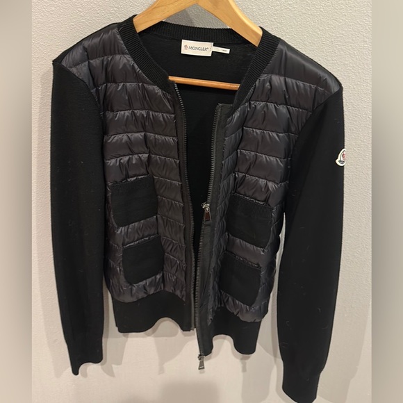 MONCLER Padded Wool Cardigan, Small - Picture 4 of 6